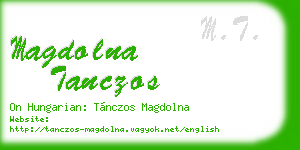 magdolna tanczos business card