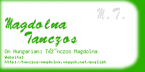 magdolna tanczos business card